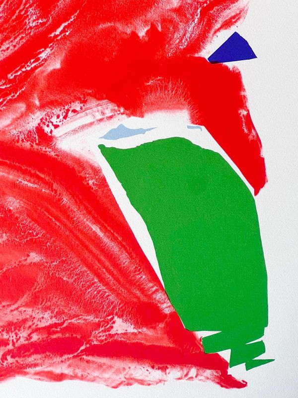 Grand rideau rouge pour Hong Kong (Lithographie) - Olivier DEBRE