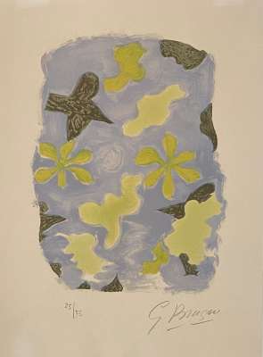La Sorgue (Lithographie) - Georges BRAQUE