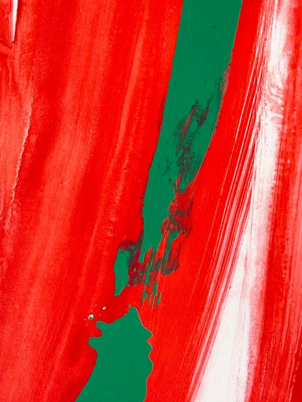 Xian rouge et orange (Litografía) - Olivier DEBRE