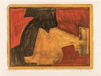 Composition  in Green, Blue and Red n°48 (Lithograph) - Serge  POLIAKOFF