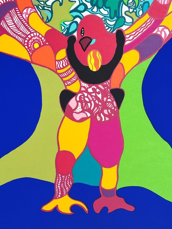 L'oiseau amoureux (Sérigraphie) - Niki DE SAINT PHALLE