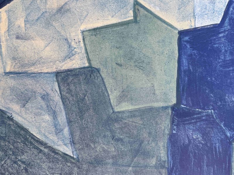 Composition bleue (Farblithographie) - Serge  POLIAKOFF