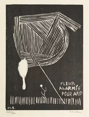 Michel Seuphor (1901-1999) / Hommage à Hans Arp (Wood engraving) -  Artistes Divers