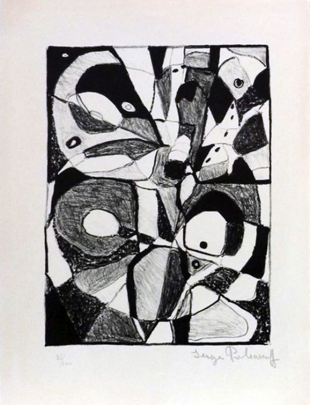 Lithographie en noir L1 (Lithographie) - Serge  POLIAKOFF