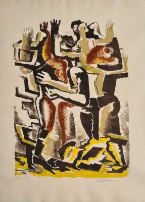 Les Rois Mages (Lithograph) - Ossip  ZADKINE