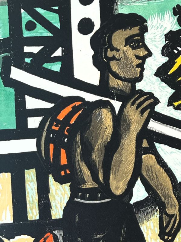 Le campeur (Grabado) - Fernand LEGER