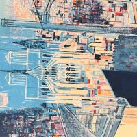 Edouard MacAvoy (1905-1991) // Paris Notre Dame et la Seine (Lithographie) — Artistes Divers — Zoom détail