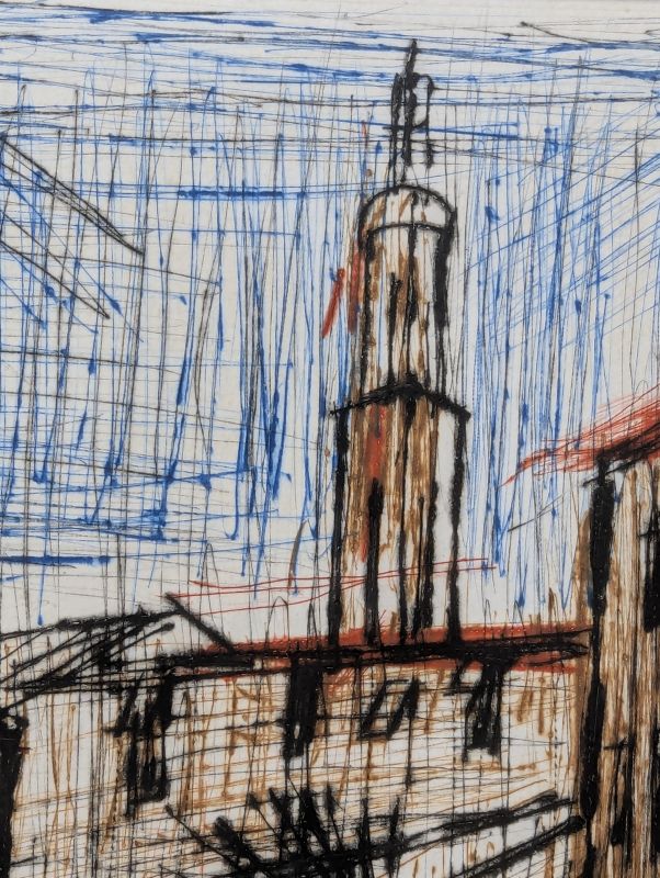 Saint-Tropez, la Ponche (Grabado) — Bernard BUFFET — Vista de detalle