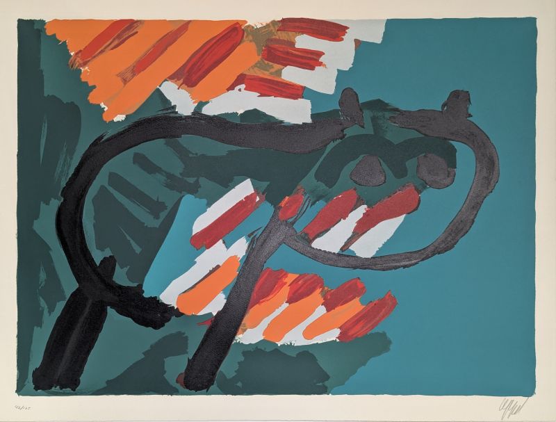 Green Cat (Lithograph) - Karel APPEL