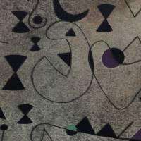 Femmes au bord du lac à la surface irisée par le passage d'un cygne (Constellations) (Pochoir) — Joan MIRO