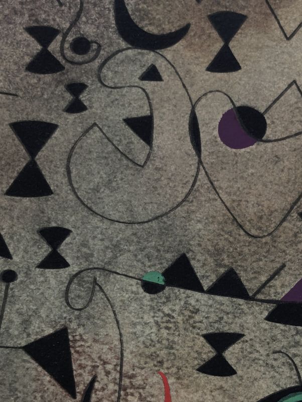 Femmes au bord du lac à la surface irisée par le passage d'un cygne (Constellations) (Pochoir) — Joan MIRO