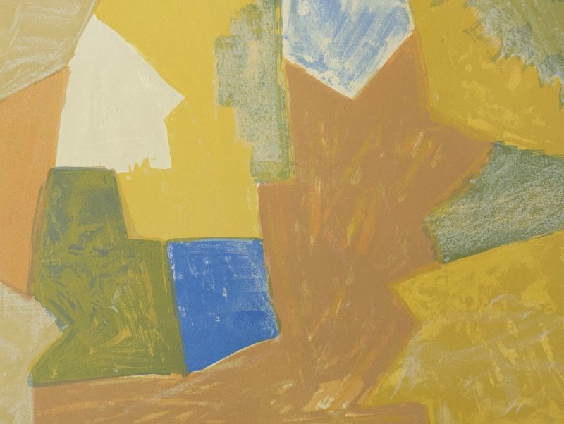 Composition Jaune, Orange et Verte L14 (Litografía) - Serge  POLIAKOFF