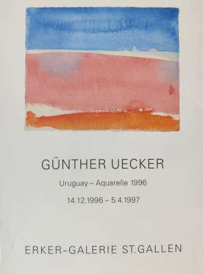 Günther Uecker (1930) // Erker-Galerie St. Gallen 1996 (Affiche) -  Artistes Divers