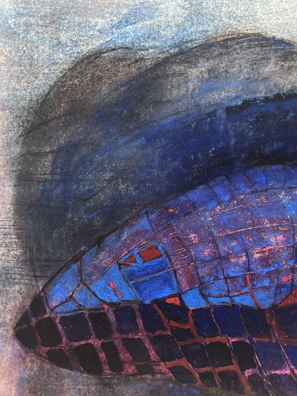 Le bleu sous la mer (Gouache (contemporáneo)) - Véronique NEROU