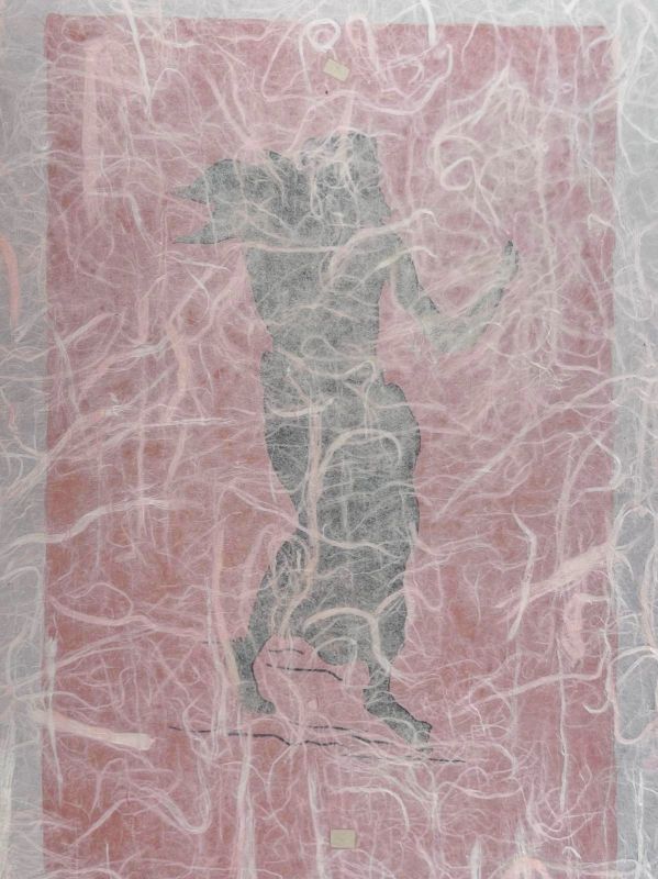 Character on pink background (Lithograph) - Georges BRAQUE