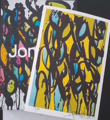 Book "JonOne" with an original signed silk-screen print (Silksreen) -  JonOne