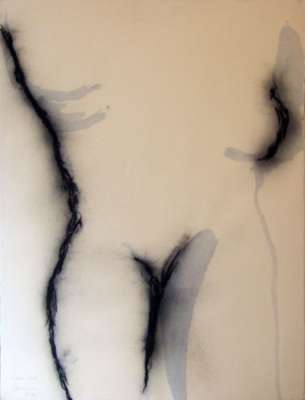 Straight breast (Charcoal) - Jean-Jacques  DOURNON