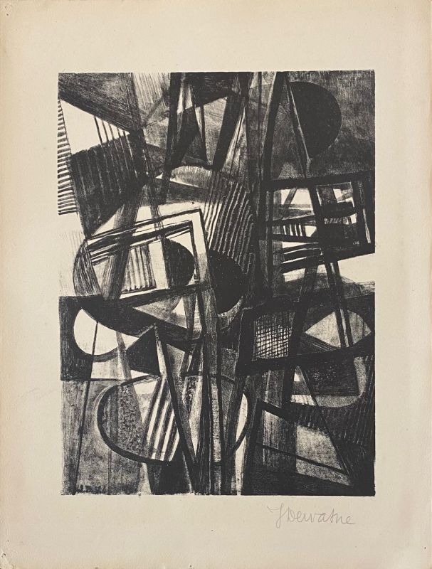 Jean Dewasne (1921-1999) // Art Abstrait (Litografía) -  Artistes Divers