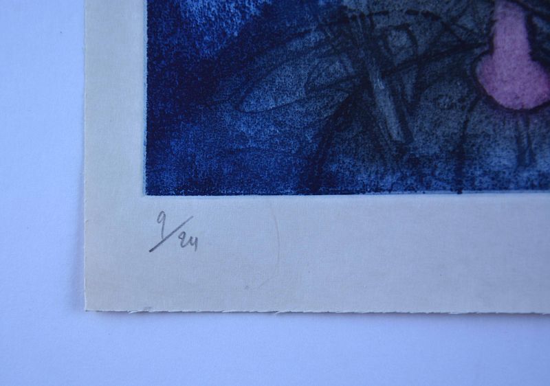 Les Voix (Radierung und Aquatinta) - Roberto  MATTA