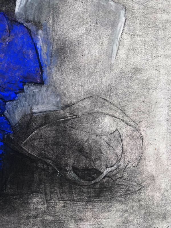 Aparición azul (Gouache (contemporáneo)) - Véronique NEROU