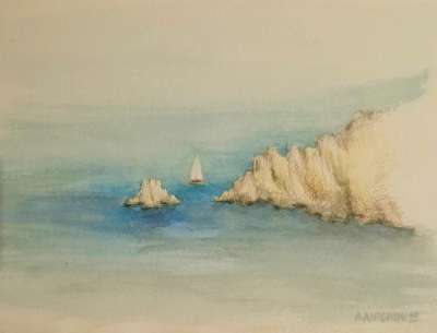 Août dans le Var (Aquarelle (contemporain)) - Annapia ANTONINI