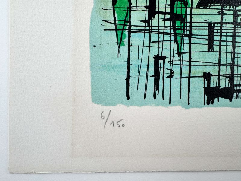 El Singel Amsterdam (Litografía) — Bernard BUFFET — Detalle de la numeración