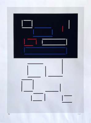 Composition géométrique (Sérigraphie) - Geneviève CLAISSE