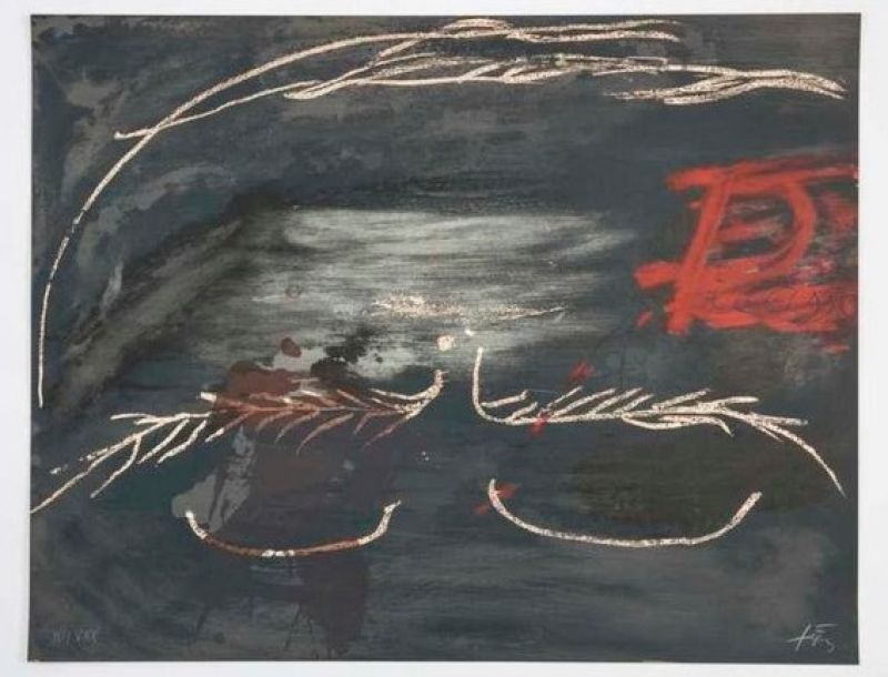 Hommage à Picasso (Lithographie) - Antoni  TAPIES