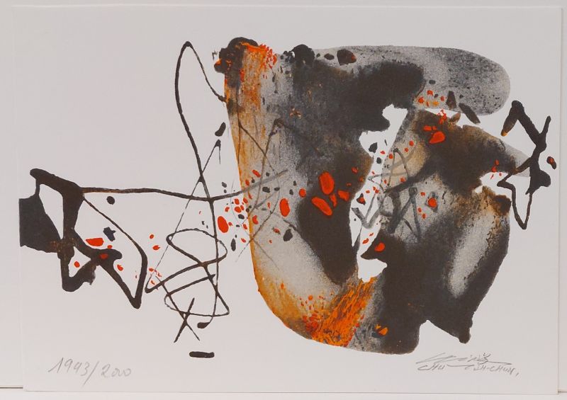 Carte de voeux (Lithograph) - Teh-Chun CHU
