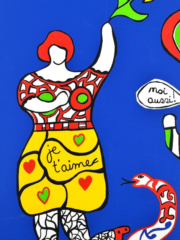 Le Sida est l&agrave;&hellip; pr&eacute;servons-nous (Sérigraphie) - Niki DE SAINT PHALLE