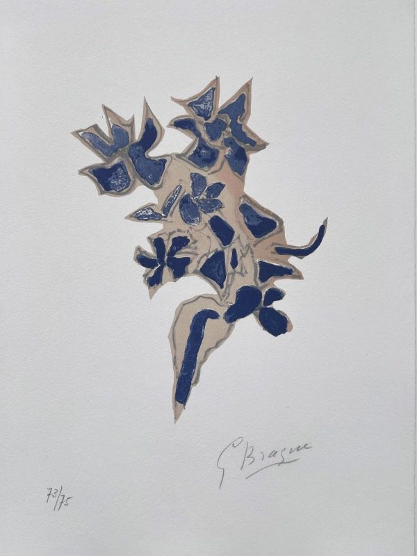 Giroflée bleue "Lettera Amorosa" (Farblithographie) - Georges BRAQUE
