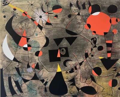 Personnage blessé (Constellations) (Plantilla) - Joan  MIRO