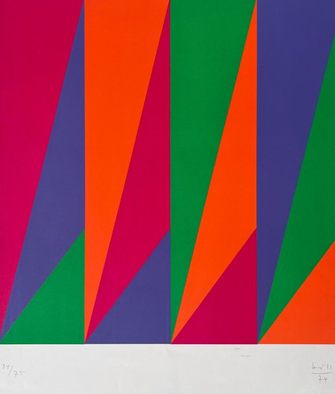 Variación en tres colores (Litografía) - Max BILL
