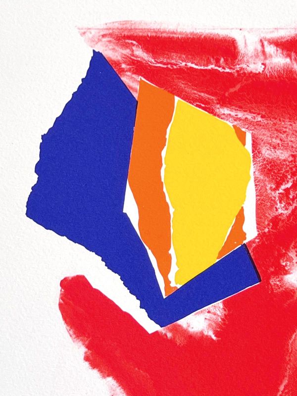 Grand rideau rouge pour Hong Kong (Lithographie) - Olivier DEBRE