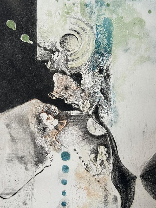 Virgil Nevjestic (1935-2009) // Naissance de l'amour (Radierung und Aquatinta) — Artistes Divers