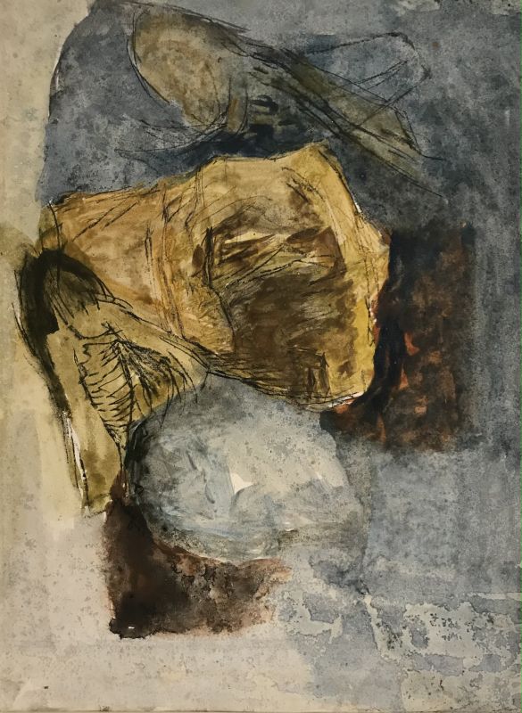 Still life (Öl auf Papier (zeitgenössisch)) - Véronique NEROU