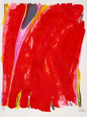 The Red Curtain (Satie) (Lithograph) - Olivier DEBRE
