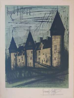 Le château de Culan (Lithograph) - Bernard BUFFET