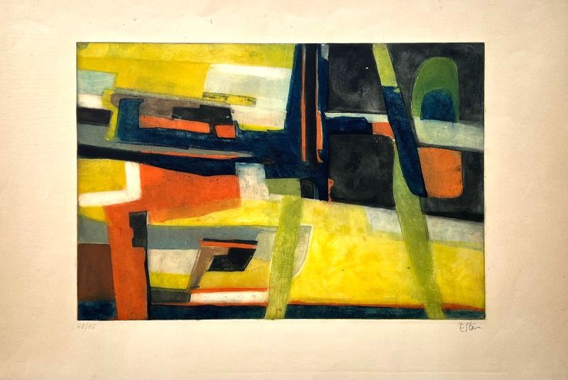 Rue Monsieur le Prince (Aguafuerte y aguatinta) - Maurice ESTEVE