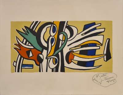 Wall composition (Lithograph) - Fernand LEGER