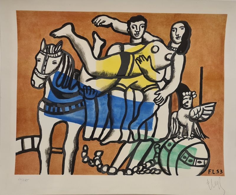 Die Parade (Farblithographie) - Fernand LEGER