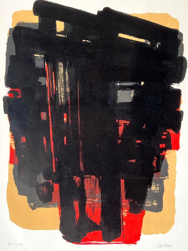 Lithographie n°8 (Lithographie) - Pierre  SOULAGES