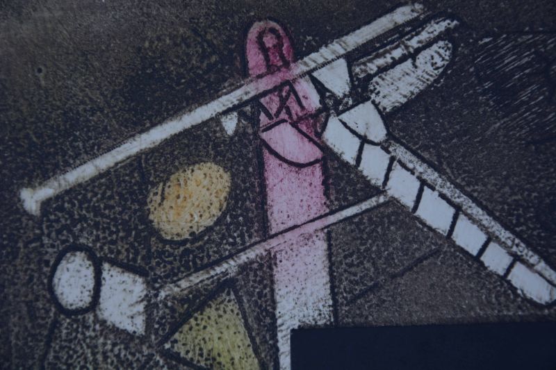 Les Voix (Radierung und Aquatinta) - Roberto  MATTA