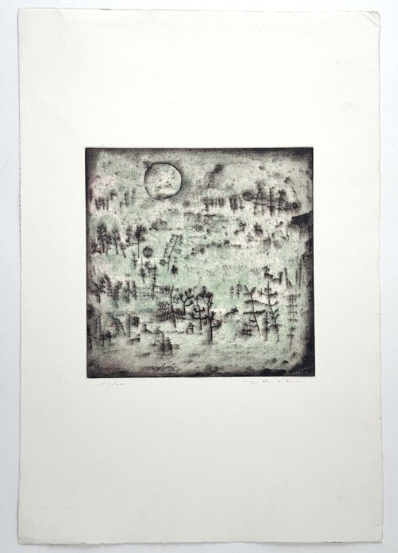 Paysage au soleil (Eau-forte) - Wou-ki  ZAO