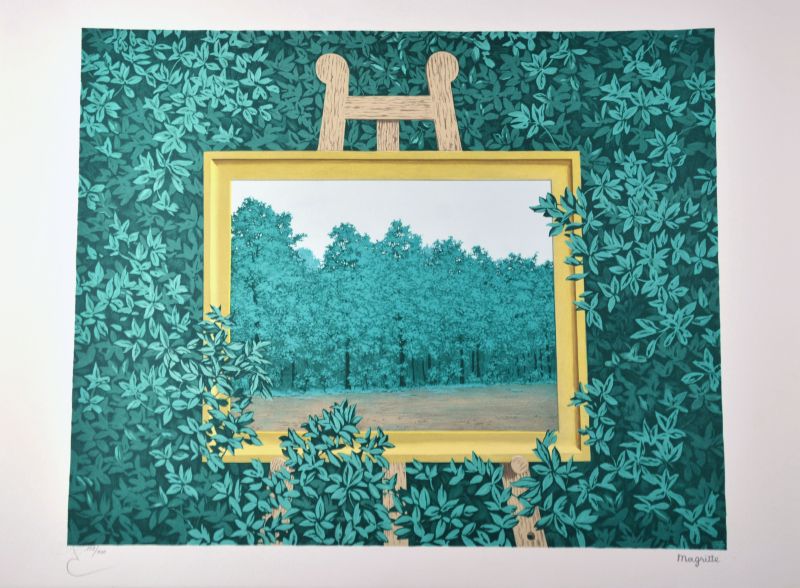 Der Wasserfall (Farblithographie) - René MAGRITTE