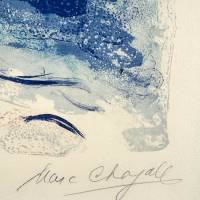 Paysage au Coq (Lithograph) — Marc CHAGALL — Signature detail