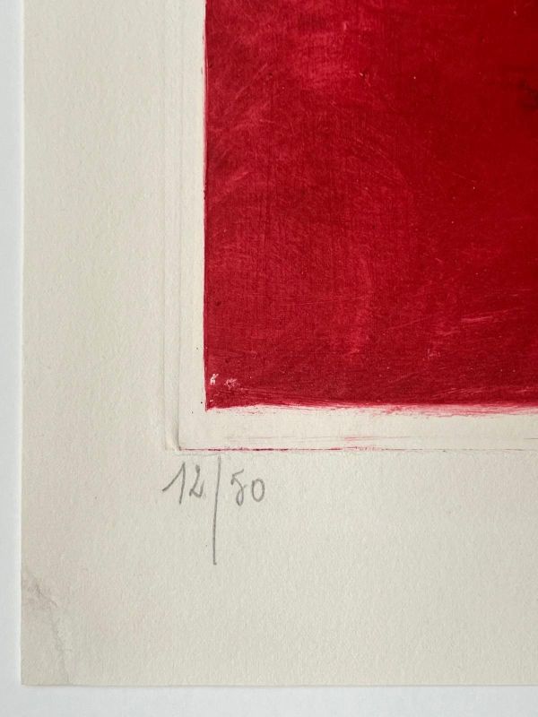 Composición roja y verde XI (Aguafuerte y aguatinta) - Serge  POLIAKOFF