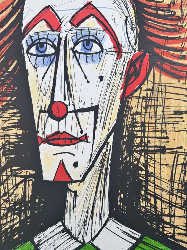 Clown with the Little Hat (Lithograph) - Bernard BUFFET