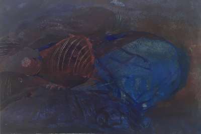 Poissons (Oil on paper (contemporary) ) -  MAUPUR