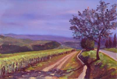 Paysage 16 (Óleo sobre cobre) - Sara FRATINI